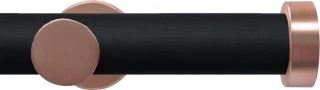 Swish Soho 28mm Black Wood (Vamp) Metal Eyelet Curtain Pole