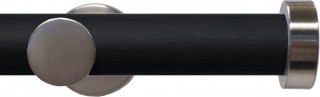 Swish Soho 28mm Black Wood (Vamp) Metal Eyelet Curtain Pole