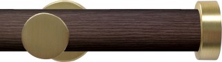 Swish Soho 28mm Brown Wood (Funk) Metal Eyelet Curtain Pole
