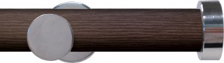 Swish Soho 28mm Brown Wood (Funk) Metal Eyelet Curtain Pole