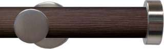 Swish Soho 28mm Brown Wood (Funk) Metal Eyelet Curtain Pole