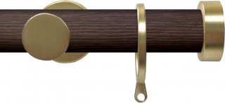 Swish Soho 28mm Brown Wood (Funk) Metal Curtain Pole