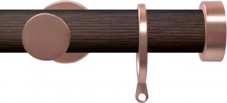 Swish Soho 28mm Brown Wood (Funk) Metal Curtain Pole