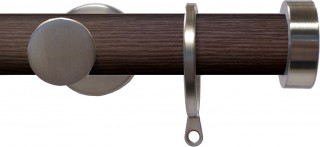 Swish Soho 28mm Brown Wood (Funk) Metal Curtain Pole