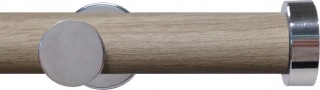 Swish Soho 28mm Light Wood (Chic) Metal Eyelet Curtain Pole