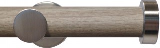 Swish Soho 28mm Light Wood (Chic) Metal Eyelet Curtain Pole