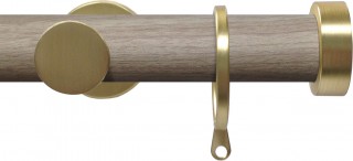 Swish Soho 28mm Light Wood (Chic) Metal Curtain Pole