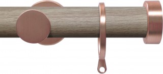 Swish Soho 28mm Light Wood (Chic) Metal Curtain Pole