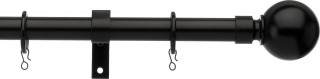Haywick Urban Ball 16/19mm Telescopic Black Metal Curtain Pole