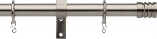 Haywick Urban Stud 16/19mm Telescopic Satin Steel Metal Curtain Pole