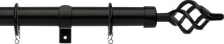 Haywick Urban Cage 25/28mm Telescopic Black Metal Curtain Pole