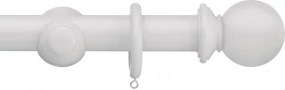 Swish Romantica 28mm Paper White Ball Wood Curtain Pole