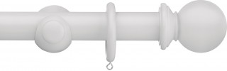 Swish Romantica 35mm Paper White Ball Wood Curtain Pole