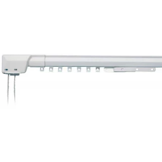Swish Ultraglyde Extendable Corded White Metal Curtain Track