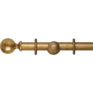 Museum Handcrafted 35mm Antique Gilt Wood Curtain Pole
