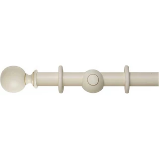 Museum Handcrafted 35mm Antique White Wood Curtain Pole