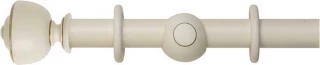 Museum Handcrafted 35mm Antique White Wood Curtain Pole
