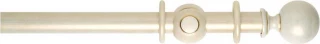 Museum Handcrafted 35mm Cream And Gold Wash Wood Curtain Pole