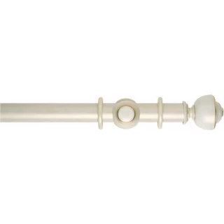 Museum Handcrafted 45mm Cream And Gold Wash Effect Wood Curtain Pole