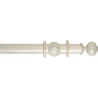 Museum Handcrafted 55mm Cream And Gold Wash Wood Curtain Pole