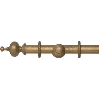 Museum Handcrafted 45mm Antique Gilt Wood Curtain Pole