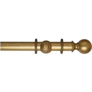Museum Handcrafted 55mm Antique Gilt Wood Curtain Pole