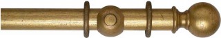 Museum Handcrafted 55mm Antique Gilt Wood Curtain Pole