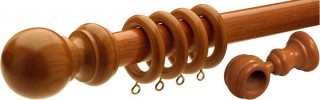 Speedy County Wood 28mm Antique Pine Wood Curtain Pole