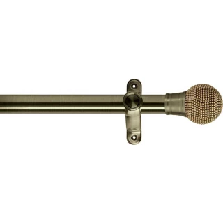 Museum Galleria 50mm Burnished Brass Metal Eyelet Curtain Pole