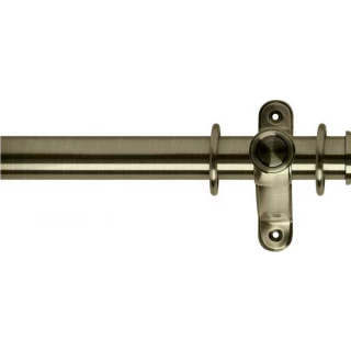 Museum Galleria 50mm Burnished Brass Metal Curtain Pole