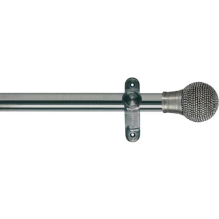 Museum Galleria 50mm Brushed Silver Metal Eyelet Curtain Pole