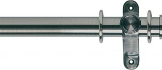 Museum Galleria 50mm Brushed Silver Metal Curtain Pole
