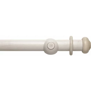 Rolls Modern Country 45mm Brushed Ivory Wood Curtain Pole