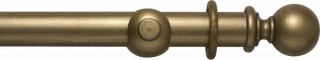 Rolls Modern Country 55mm Gold Black Wood Curtain Pole