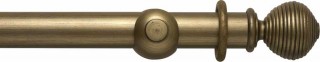 Rolls Modern Country 55mm Gold Black Wood Curtain Pole